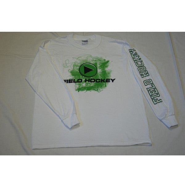 White and Green Field Hockey Longsleeve