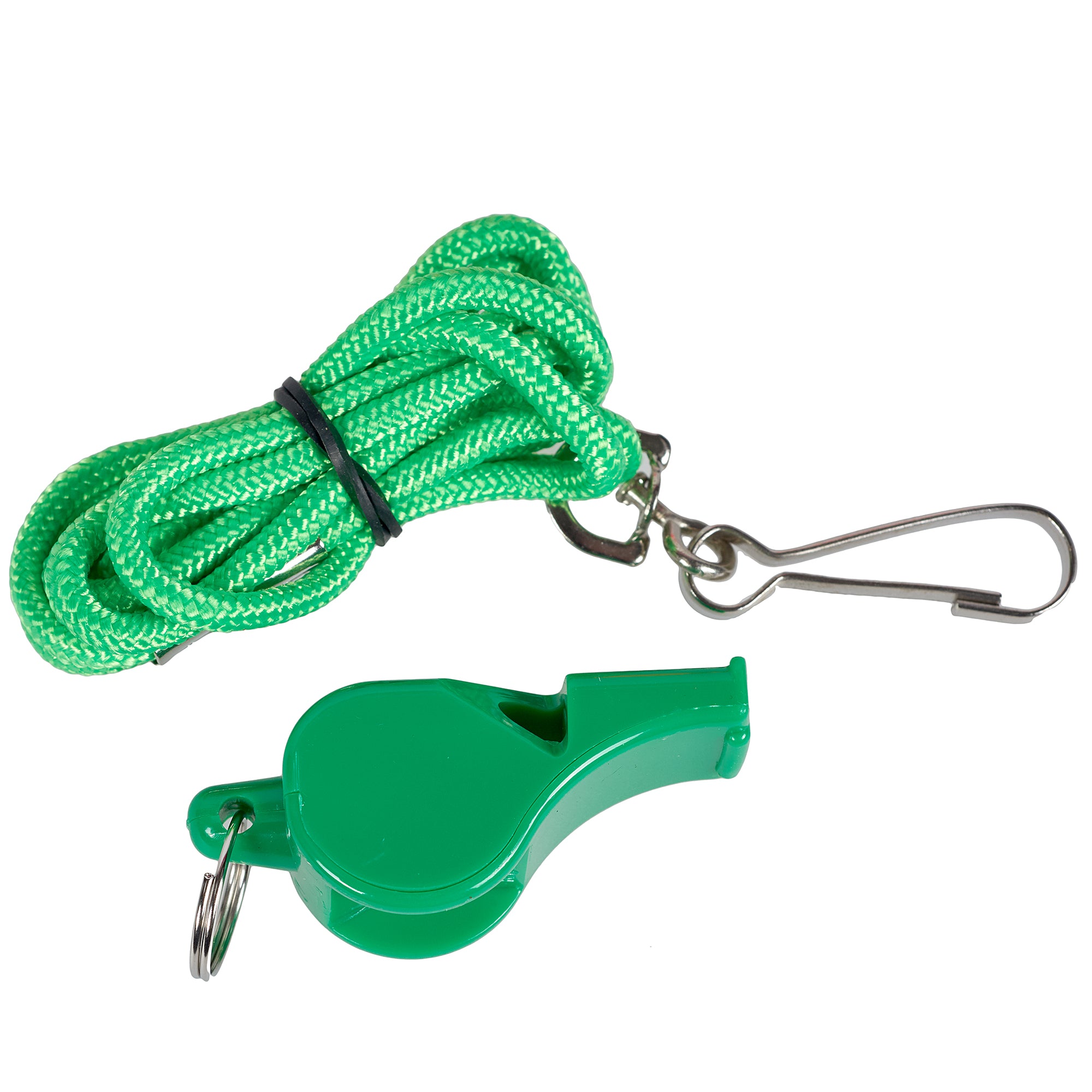 Plastic Pealess Whistle with Lanyard