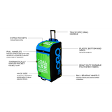 Stand-Up Wheelie Bag - Black/Green/Blue