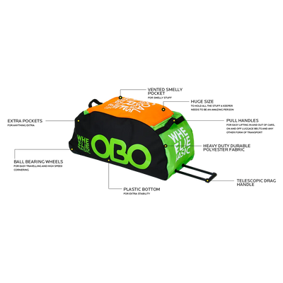 Obo Wheelie Basic Bag - Black/Orange/Green